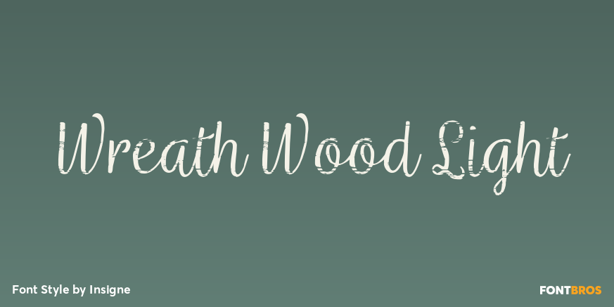 Wreath Wood Light Font Poster #1