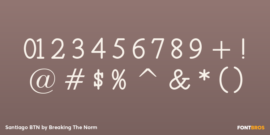 Santiago BTN Font Poster #4