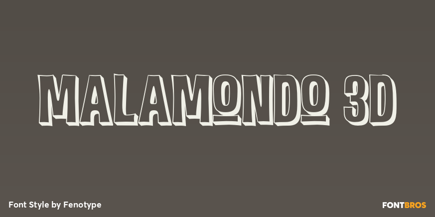 Malamondo 3D Font Poster #1