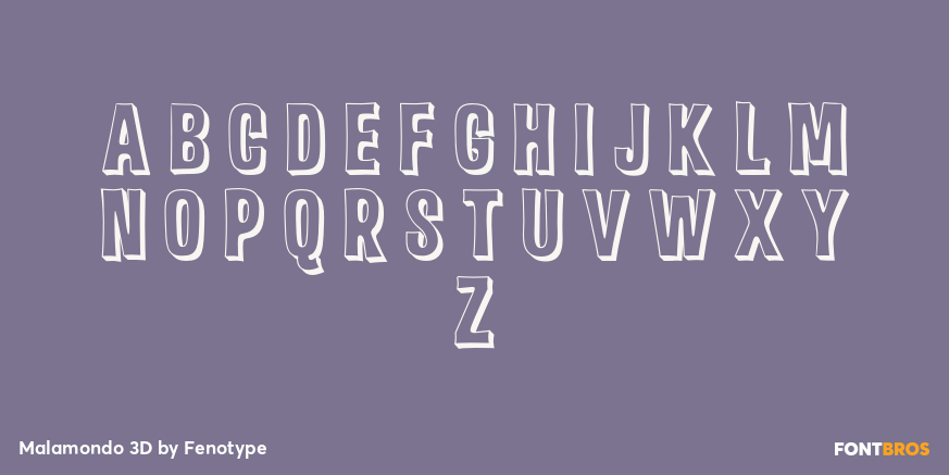 Malamondo 3D Font Poster #2