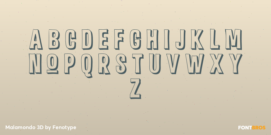 Malamondo 3D Font Poster #3