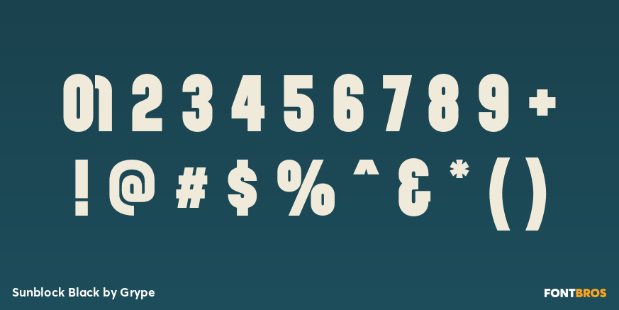 Sunblock Black Font Poster #1