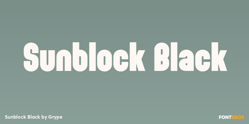 Sunblock Black Font Poster #1