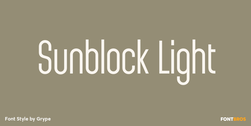 Sunblock Light Font Poster #1