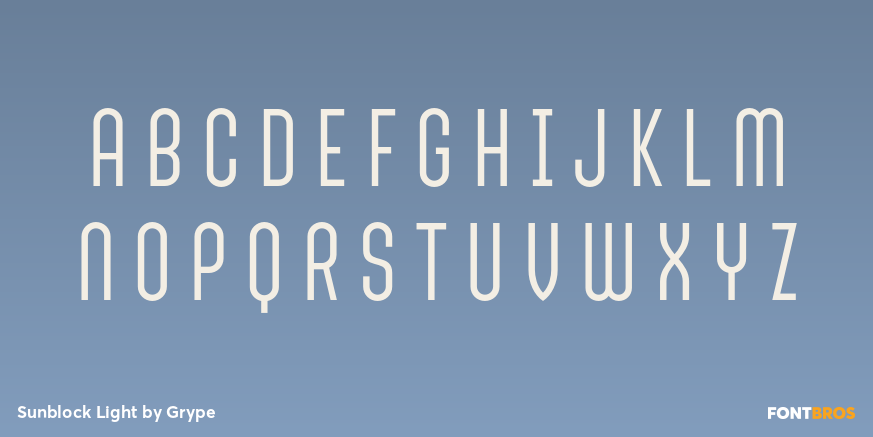 Sunblock Light Font Poster #1