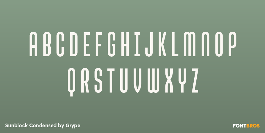 Sunblock Condensed Font Poster #2