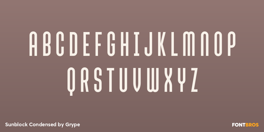 Sunblock Condensed Font Poster #1