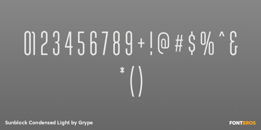 Sunblock Condensed Light Font Poster #1