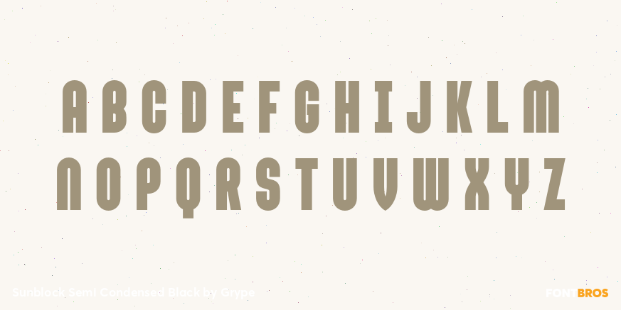 Sunblock Semi Condensed Black Font Poster #2