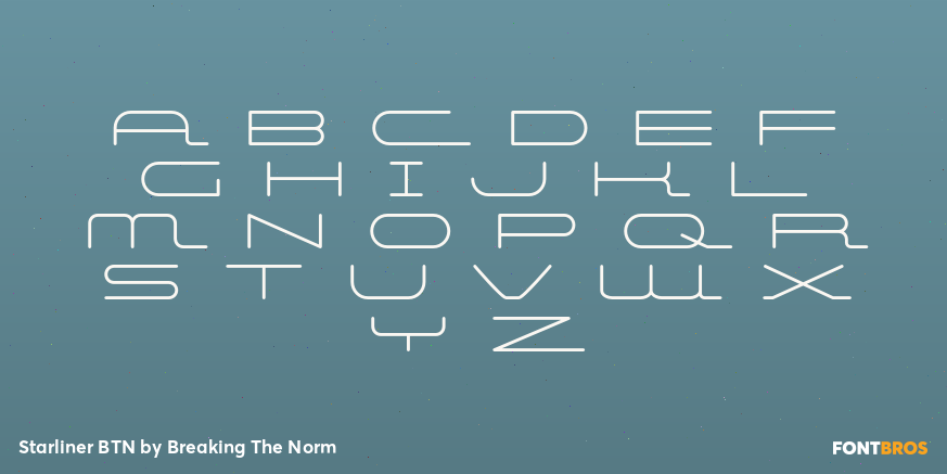 Starliner BTN Font Poster #2