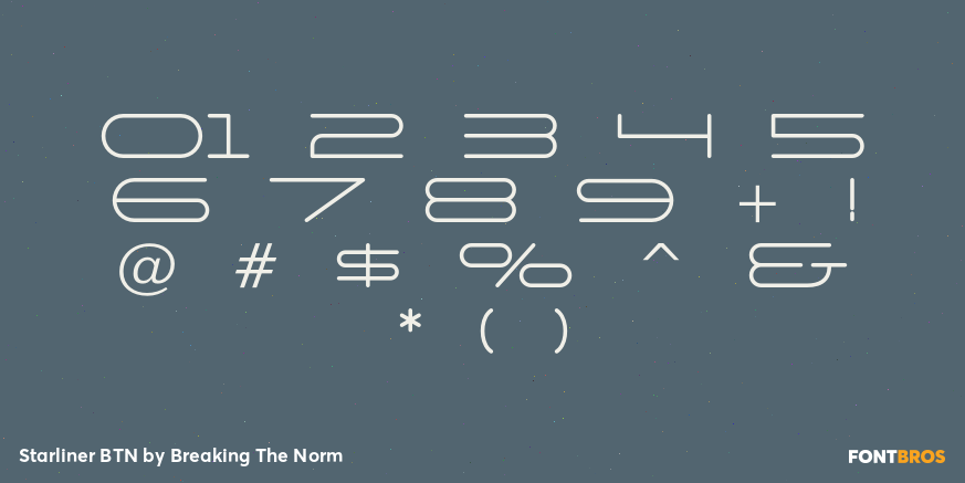 Starliner BTN Font Poster #4