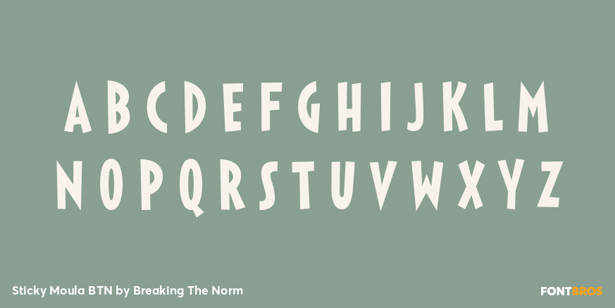 Sticky Moula BTN Font Poster #3