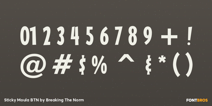 Sticky Moula BTN Font Poster #4