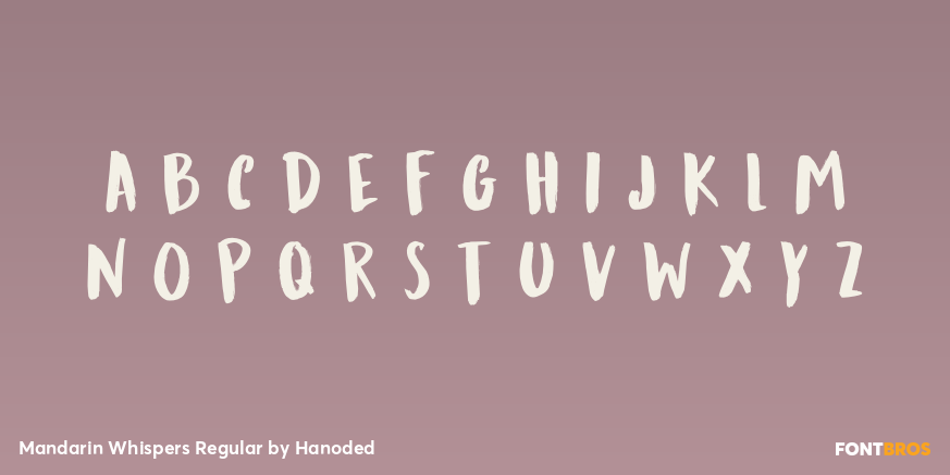 Mandarin Whispers Regular Font Poster #3