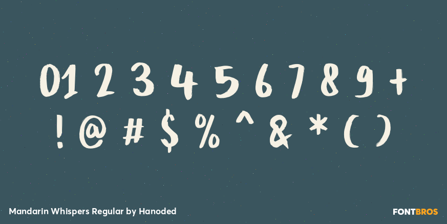 Mandarin Whispers Regular Font Poster #4