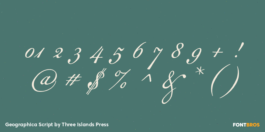 Geographica Script Font Poster #1