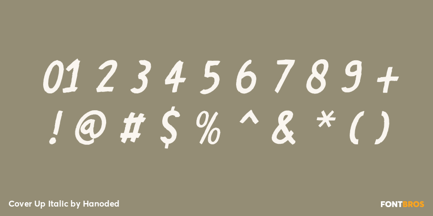 Cover Up Italic Font Poster #4