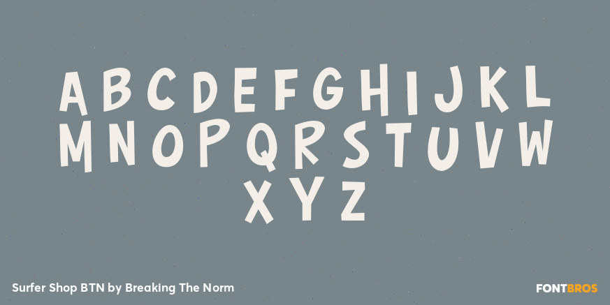 Surfer Shop BTN Font Poster #2