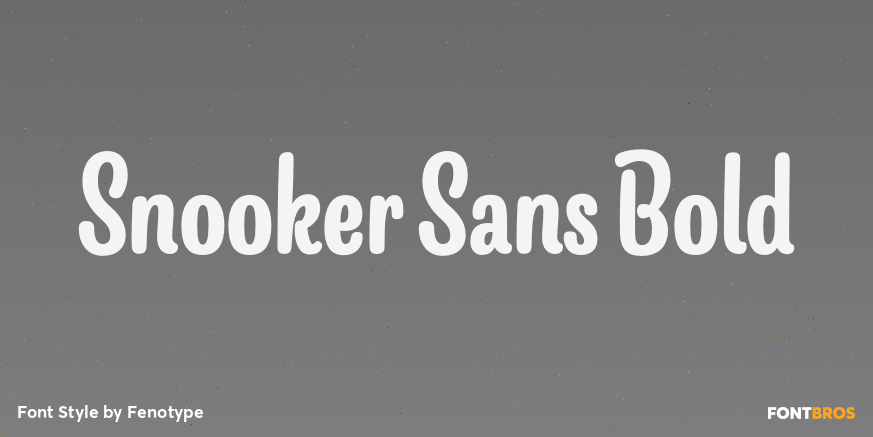 Snooker Sans Bold Font Poster #1