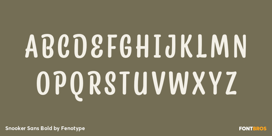 Snooker Sans Bold Font Poster #2
