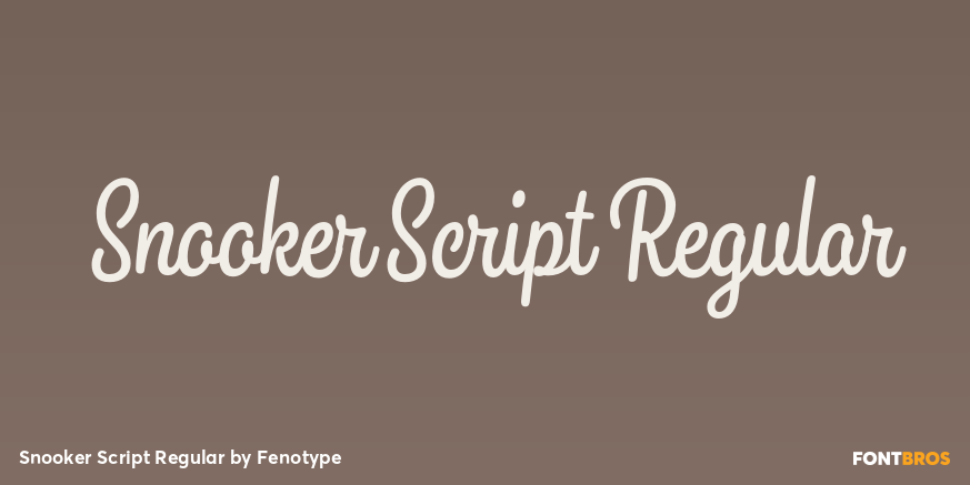Snooker Script Regular Font Poster #1