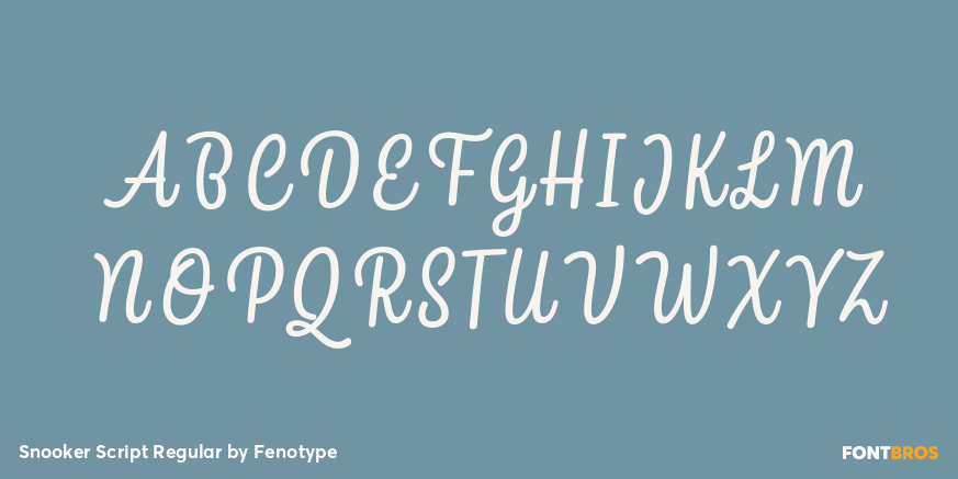 Snooker Script Regular Font Poster #2