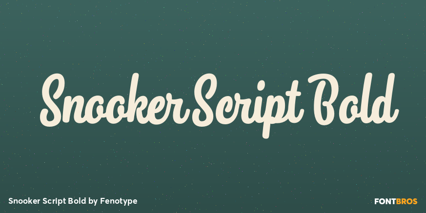 Snooker Script Bold Font Poster #1