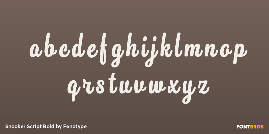 Snooker Script Bold Font Poster #3