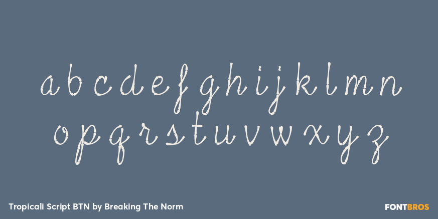 Tropicali Script BTN Font Poster #3