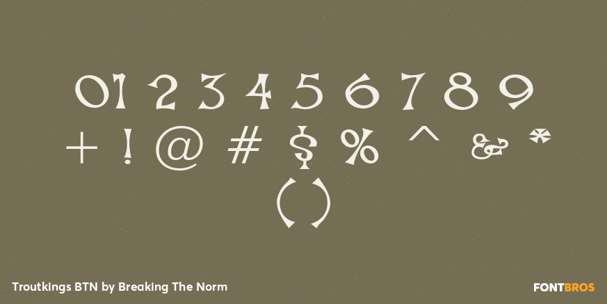 Troutkings BTN Font Poster #4