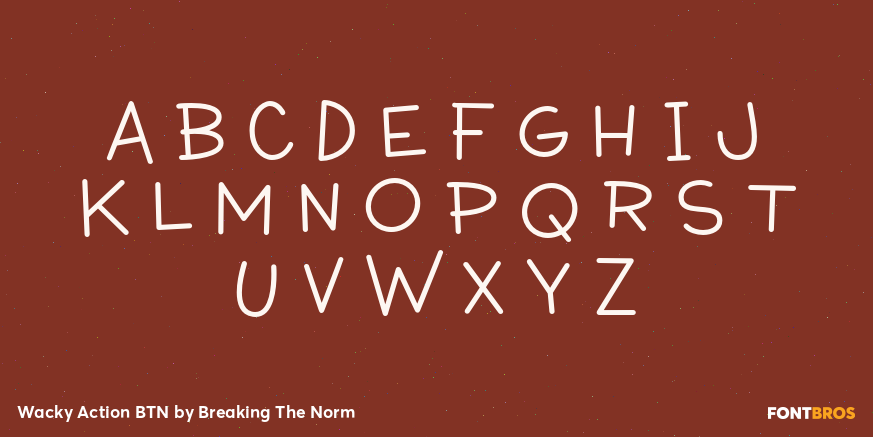 Wacky Action BTN Font Poster #2