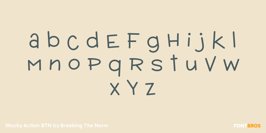 Wacky Action BTN Font Poster #3