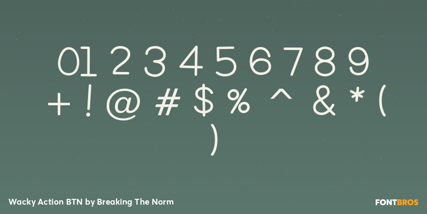 Wacky Action BTN Font Poster #4