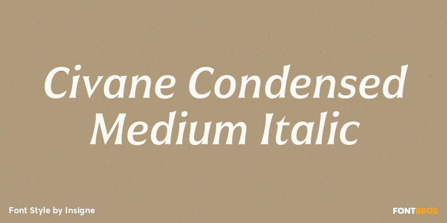 Civane Condensed Medium Italic Font Poster #1