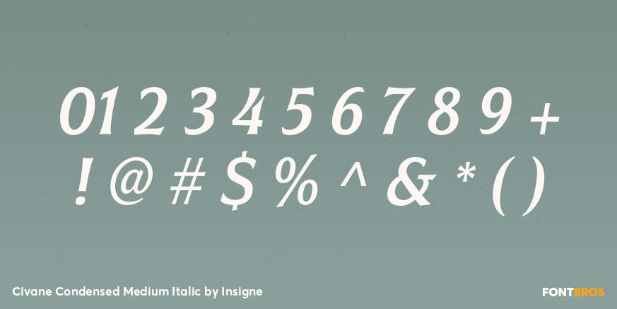 Civane Condensed Medium Italic Font Poster #1
