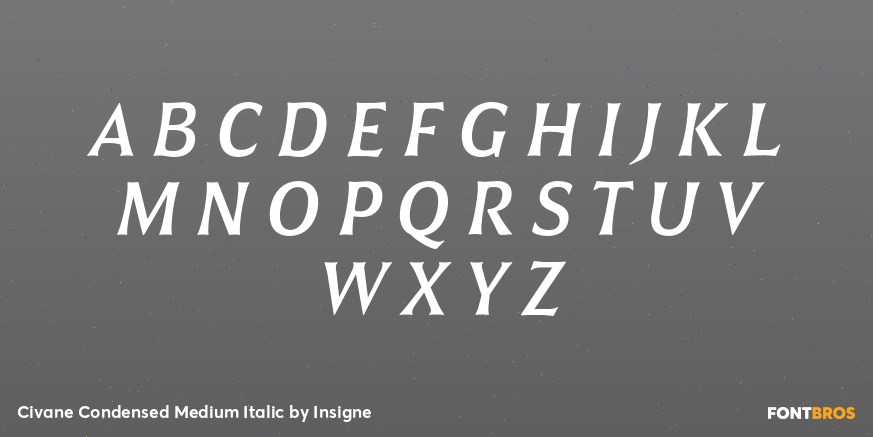 Civane Condensed Medium Italic Font Poster #1