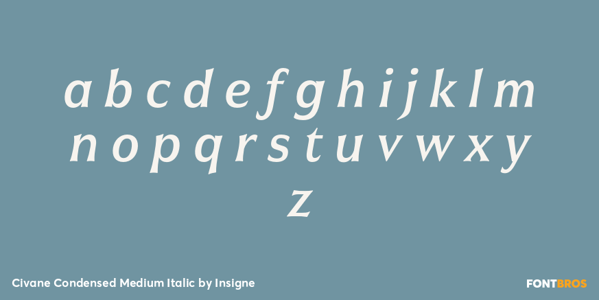 Civane Condensed Medium Italic Font Poster #1