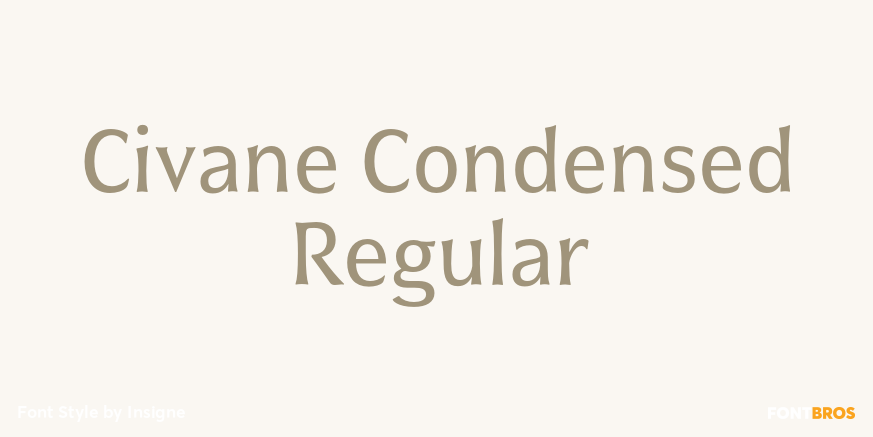 Civane Condensed Regular Font Poster #1