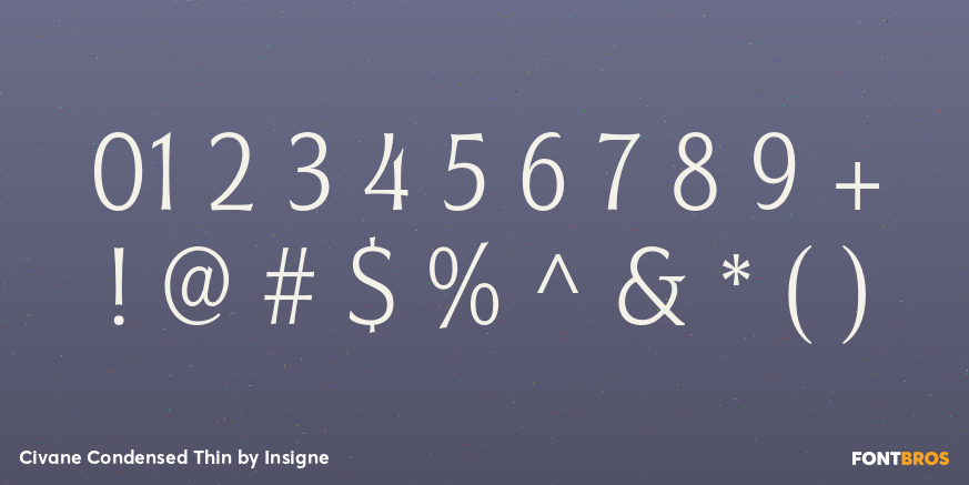 Civane Condensed Thin Font Poster #4