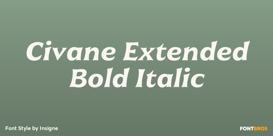 Civane Extended Bold Italic Font Poster #1