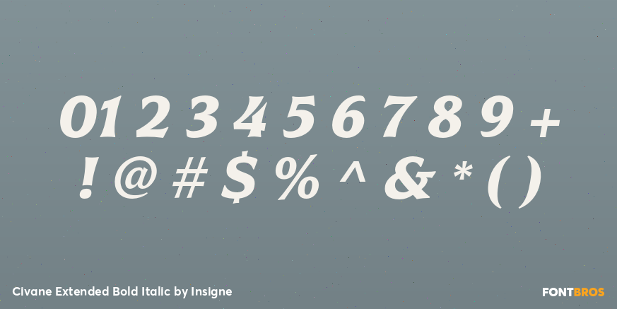 Civane Extended Bold Italic Font Poster #1
