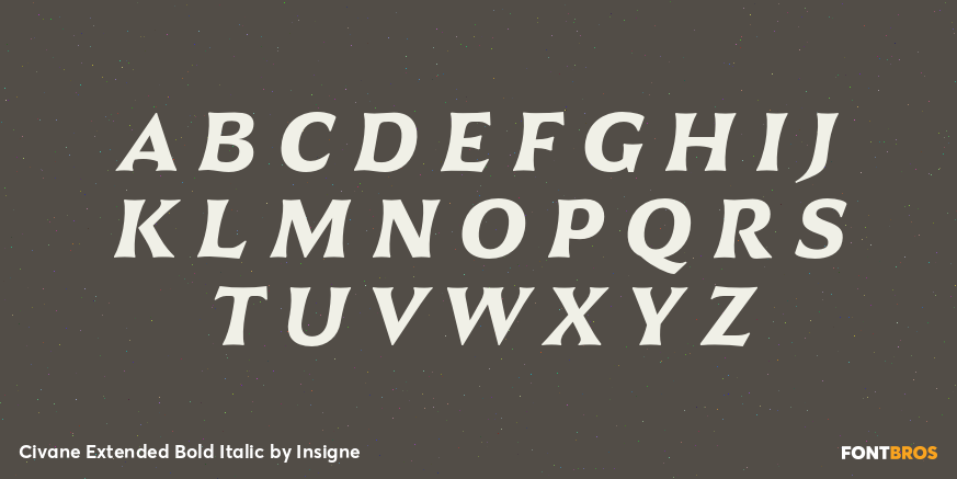 Civane Extended Bold Italic Font Poster #1