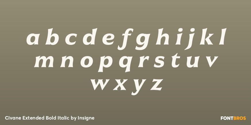 Civane Extended Bold Italic Font Poster #1