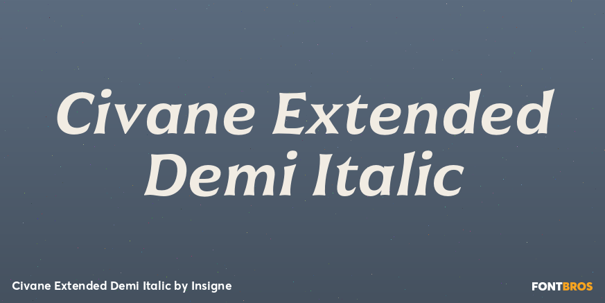 Civane Extended Demi Italic Font Poster #1