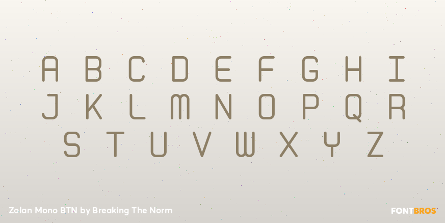 Zolan Mono BTN Font Poster #2