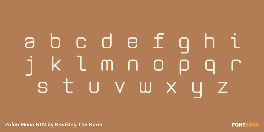 Zolan Mono BTN Font Poster #3