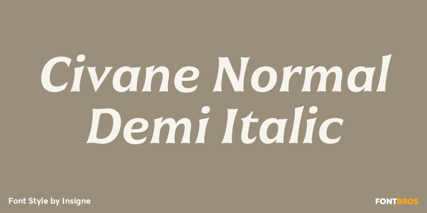 Civane Normal Demi Italic Font Poster #1