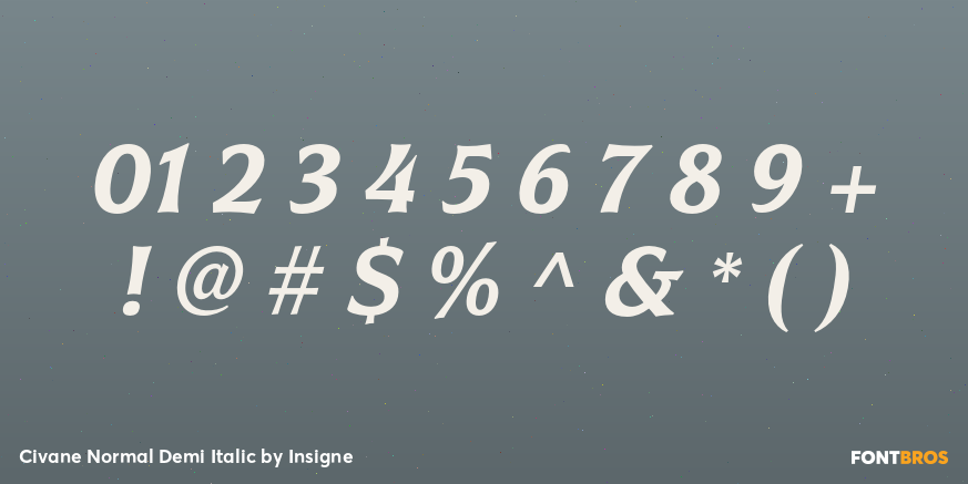 Civane Normal Demi Italic Font Poster #1