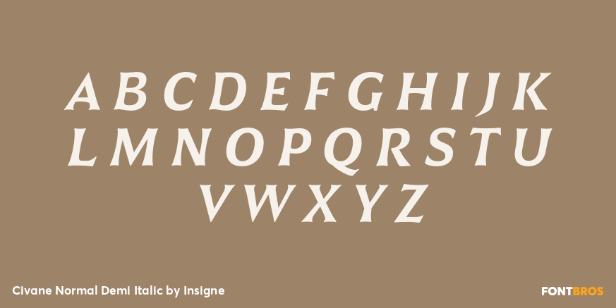 Civane Normal Demi Italic Font Poster #1