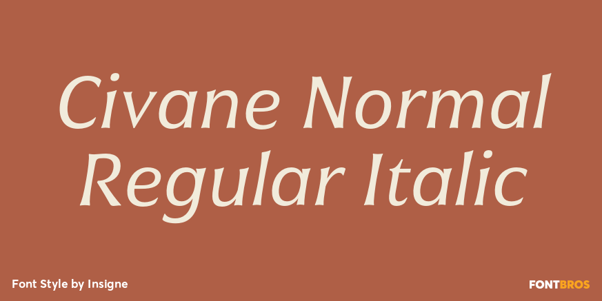 Civane Normal Regular Italic Font Poster #1